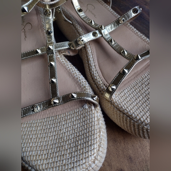 Jessica Simpson Gold Pascha Platform Sandals Size 11 - Picture 7 of 8